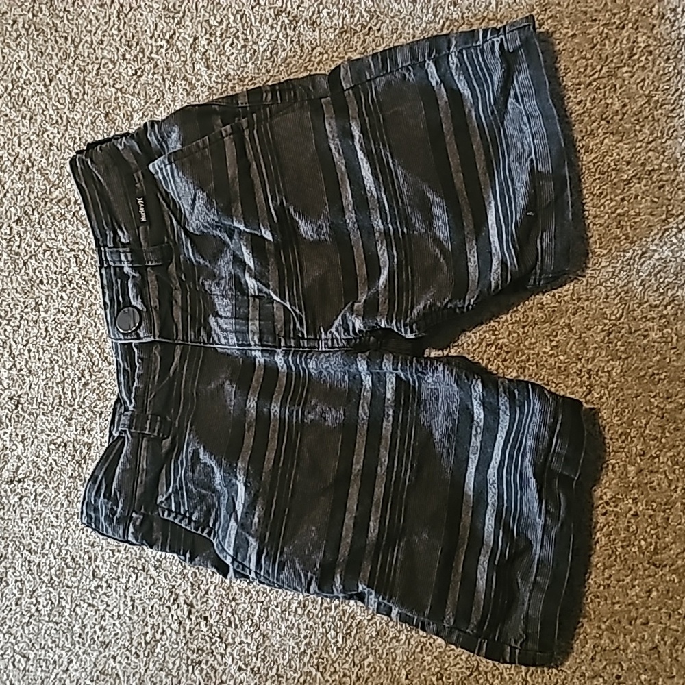 Black & Gray Hurley Shorts - Kids size 6